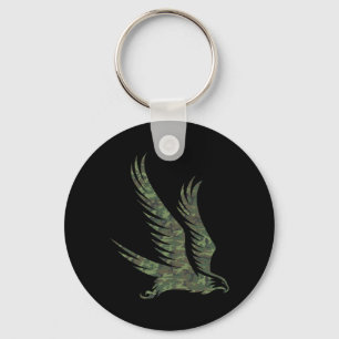 Porte-clés Autour militaire camouflage impression rapace oise