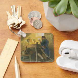 Porte-clés Aux Cartes dans la Cage de Cluny par NC Wyeth