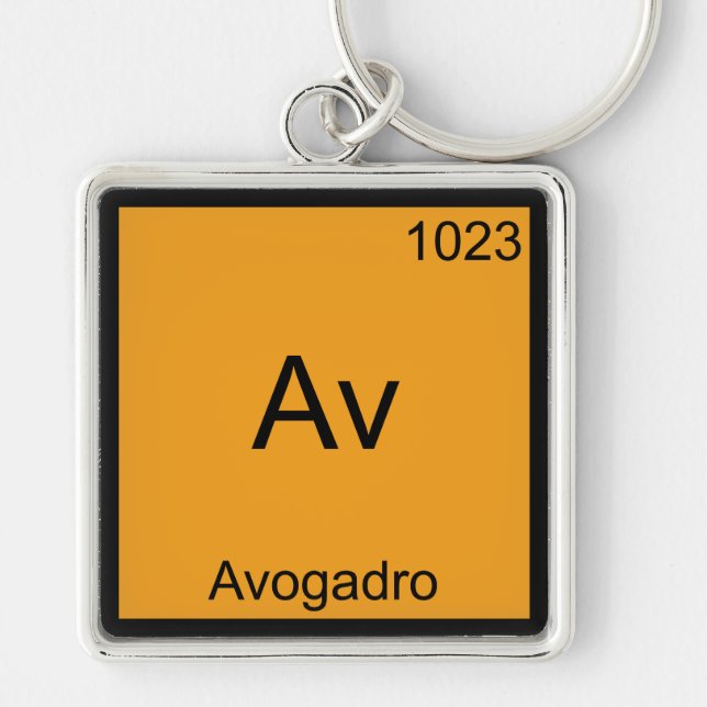Porte-clés Av - Avogadro Funny Element Chemistry Symbole Tee (Devant)