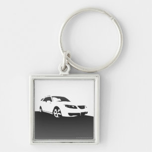 Porte-clés Avant aérien de Saab 9-5 - charbon de bois sur le