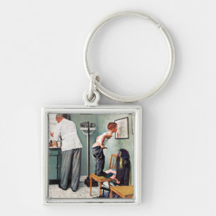 Porte-clés Avant le tir ou au médecin