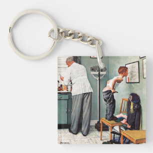 Porte-clés Avant le tir ou au médecin