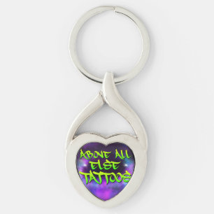 Porte-clés Avant tout autres tatouages Metal Heart Keychain
