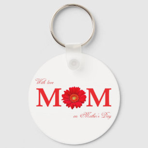 Porte-clés Avec Amour Maman en Fête des Mères Gerbera Daisy F