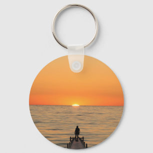 Porte-clés avec design Bismillah et coucher de sol