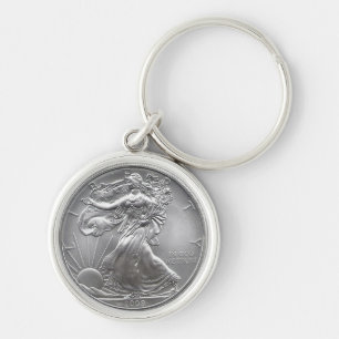 Porte-clés avec design de pièce Am Eagle
