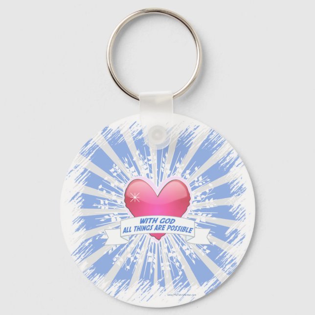 Porte-clés Avec Dieu, tout est possible (Recto)
