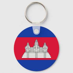 Porte-clés avec drapeau patriotique cambodgien