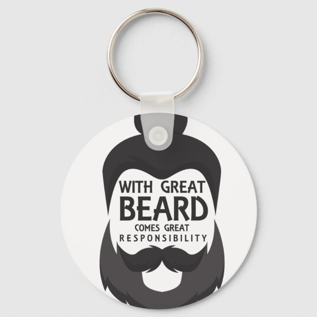 Porte-clés Avec Great Beard vient la grande responsabilité ch (Recto)
