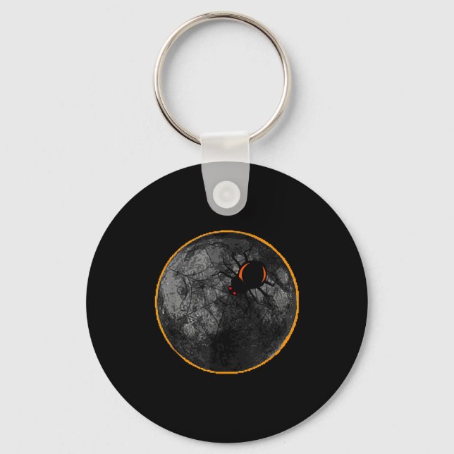 Porte-clés Avec La Toile D'araignée Arachnide Lune Solaire (Recto)