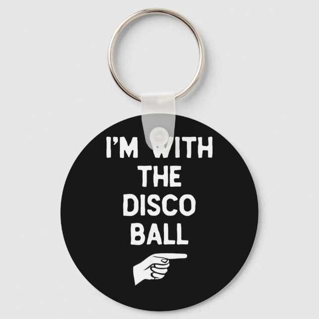 Porte-clés avec le bal disco drôle d'Halloween correspondant (Recto)