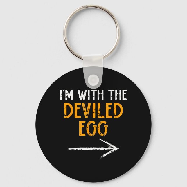 Porte-clés avec The Deviled Egg Halloween Matching Couple (Recto)