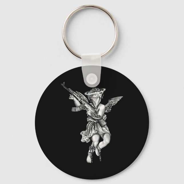 Porte-clés Avening Angel Sinner Chicano Tattoo (Recto)