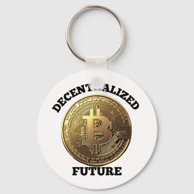 Porte-clés Avenir décentralisé Bitcoin  (Recto)
