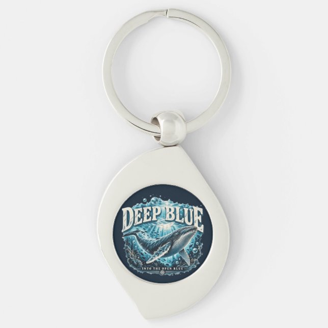 Porte-clés Aventure de Baleine BLEU PROFOND Océan (Devant)