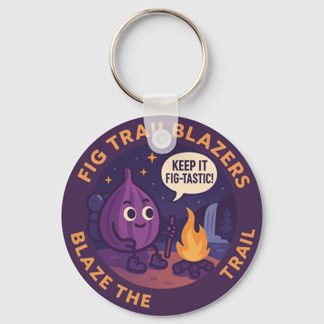 Porte-clés Aventure de camping Fig-Tastique (Recto)