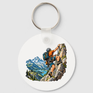 Porte-clés Aventure d'escalade pour les grimpeurs de montagne