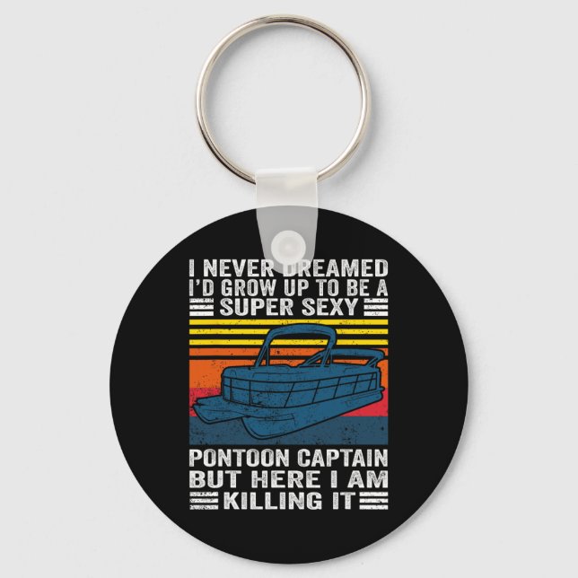 Porte-clés Aventures de bateau ponton pour l'été Ponton (Recto)