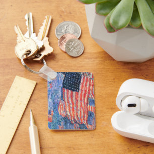 Porte-clés Avenue dans la pluie par Frederick Childe Hassam