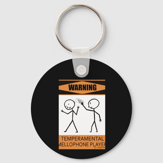 Porte-clés Avertissement Lecteur de microphone Temperamental (Recto)