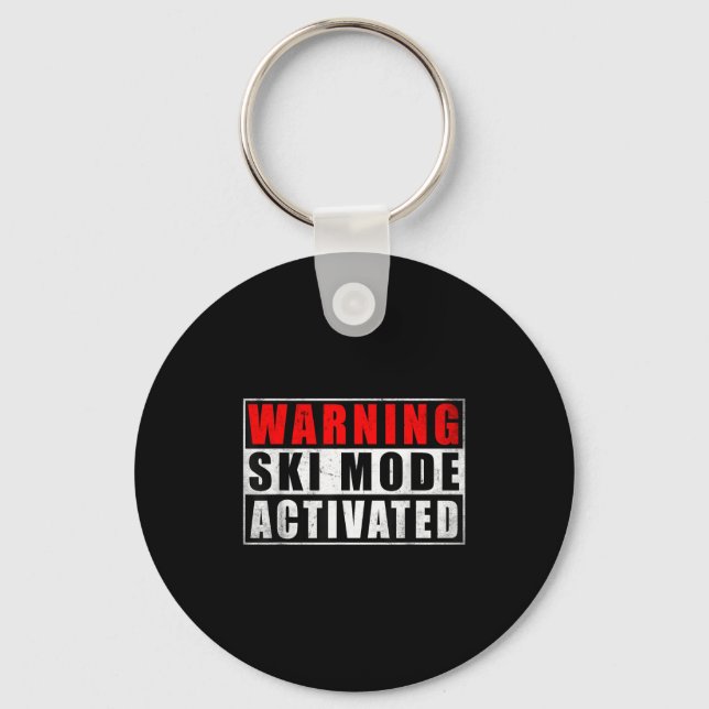 Porte-clés Avertissement Mode Ski activé _2 (Recto)