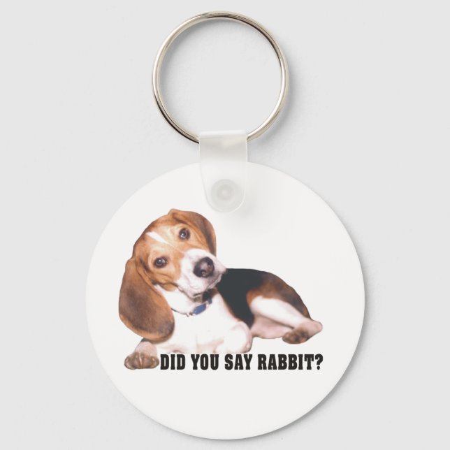 Porte-clés Avez-vous dit Porte - clé Beagle de lapin (Recto)