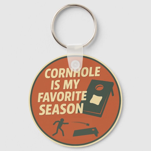 Porte-clés Avid Cornhole Player Humor (Recto)