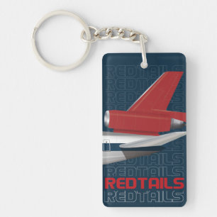 Porte-clés avion à queue rouge