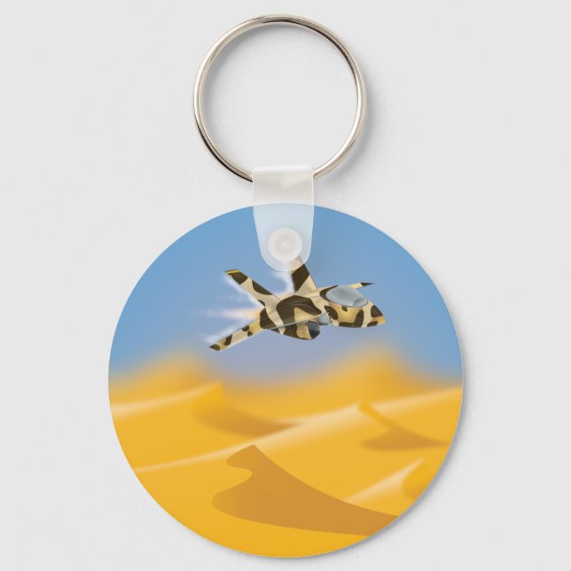 Porte-clés Avion à réaction du désert (Recto)