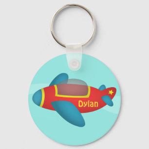Porte-clés Avion à réaction mignon et coloré pour enfants