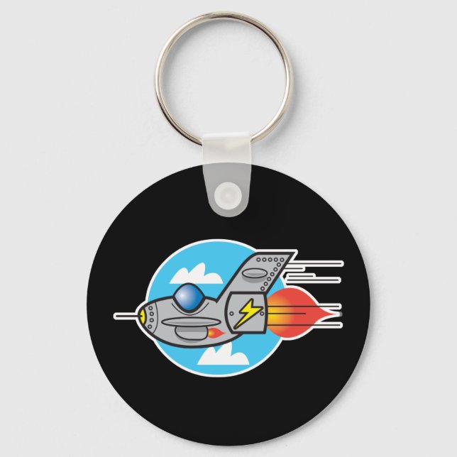 Porte-clés avion à réaction rétro (Recto)