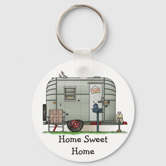 Porte-clés Avion Camper Trailer HSH (Recto)