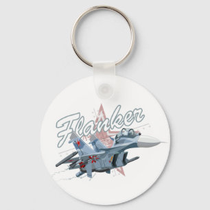 Porte-clés Avion de chasse caricaturale