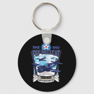 Porte-clés Avion de chasse F6f Hellcat de la Seconde Guerre m