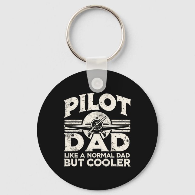 Porte-clés Avion pilote père (Recto)