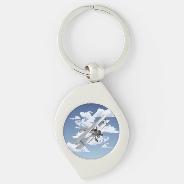 Porte-clés Avion vintage (Devant)