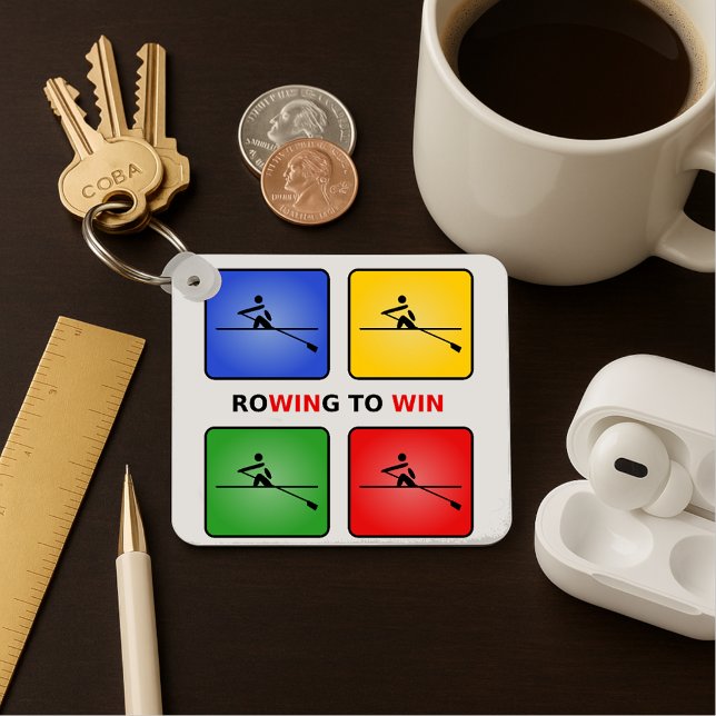 Porte-clés Aviron pour gagner quatre couleurs équipage (Créateur téléchargé)