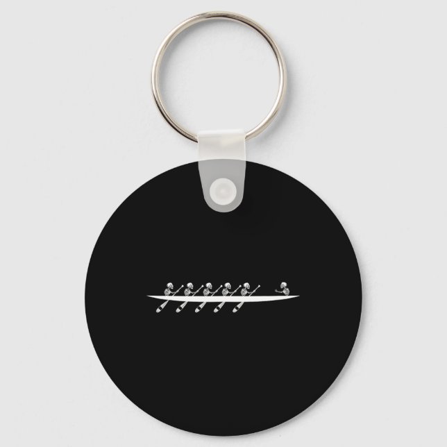 Porte-clés Aviron Skeleton Row Boats Paddle Coxswain Hallowee (Recto)
