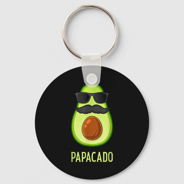 Porte-clés Avocado Dad Papacado Funny Daddy Father Avocado  (Recto)