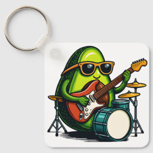 Porte-clés Avocado Guitariste Cool Fruit Band