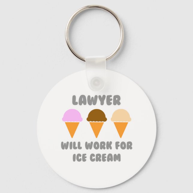 Porte-clés Avocat ... Fonctionnera Pour La Crème De Glace (Recto)