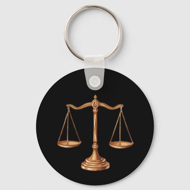Porte-clés Avocat professionnel Procureur luxe Black Gold (Recto)