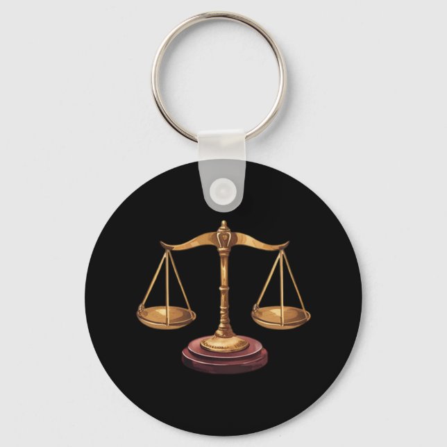 Porte-clés Avocat professionnel Procureur luxe Black Gold (Recto)