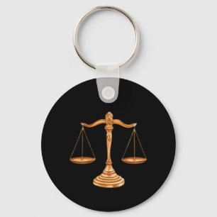Porte-clés Avocat professionnel Procureur luxe Black Gold
