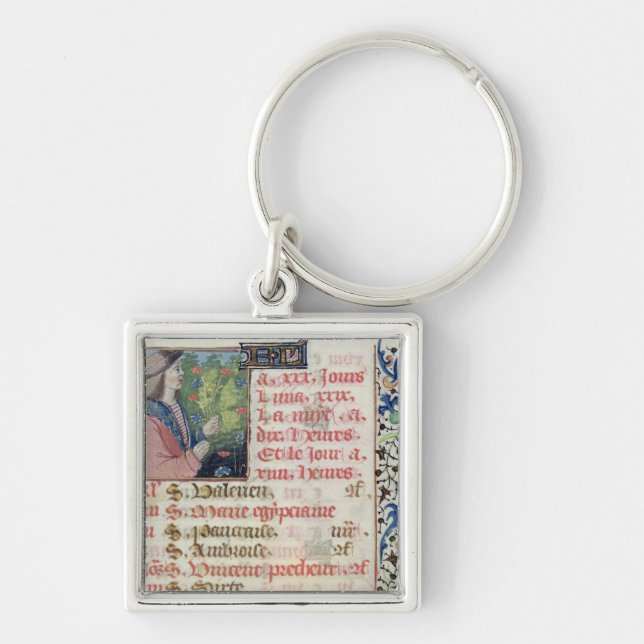 Porte-clés Avril : Fleurs de cueillette (Devant)