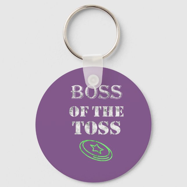 Porte-clés Awesome Boss of the Toss Ultimate frisbee cadeau (Recto)