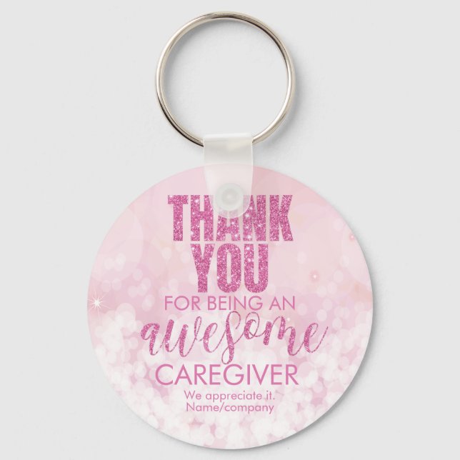 Porte-clés Awesome Caregiver Thank You Appreciation (Recto)