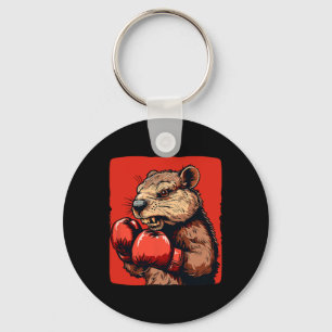 Porte-clés Awesome Castor De Boxe Avec Gants Pour Les Ventila