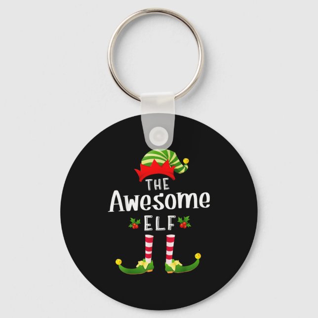 Porte-clés Awesome Christmas Elf Matching Pajama X-mas Party  (Recto)
