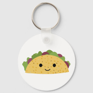 Porte-clés Awesome Cute Cartoon Kawaii Smiling Taco